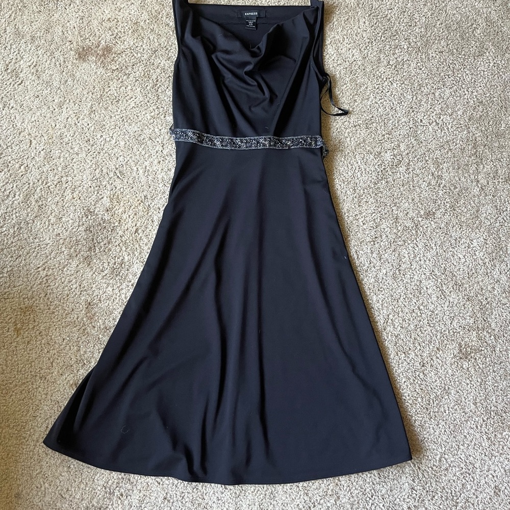 Express black midi dress